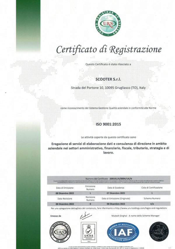 Certificazione Scooter